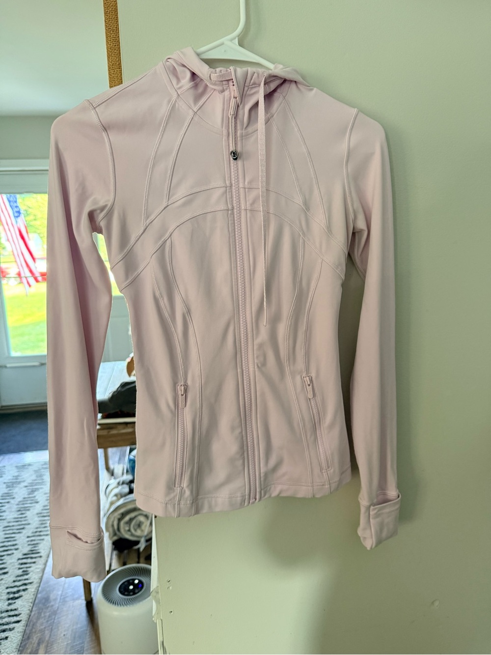 *Lululemon Hooded Define Jacket Nulu in Meadowsweet Pink.